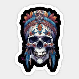 70s Skull Sticker